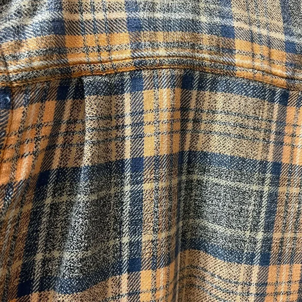 Vintage Bugle Boy Gold Crest Plaid Cotton Shirt / Shacket – Men’s M